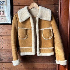 Vintage shearling bomber (ish) jacket